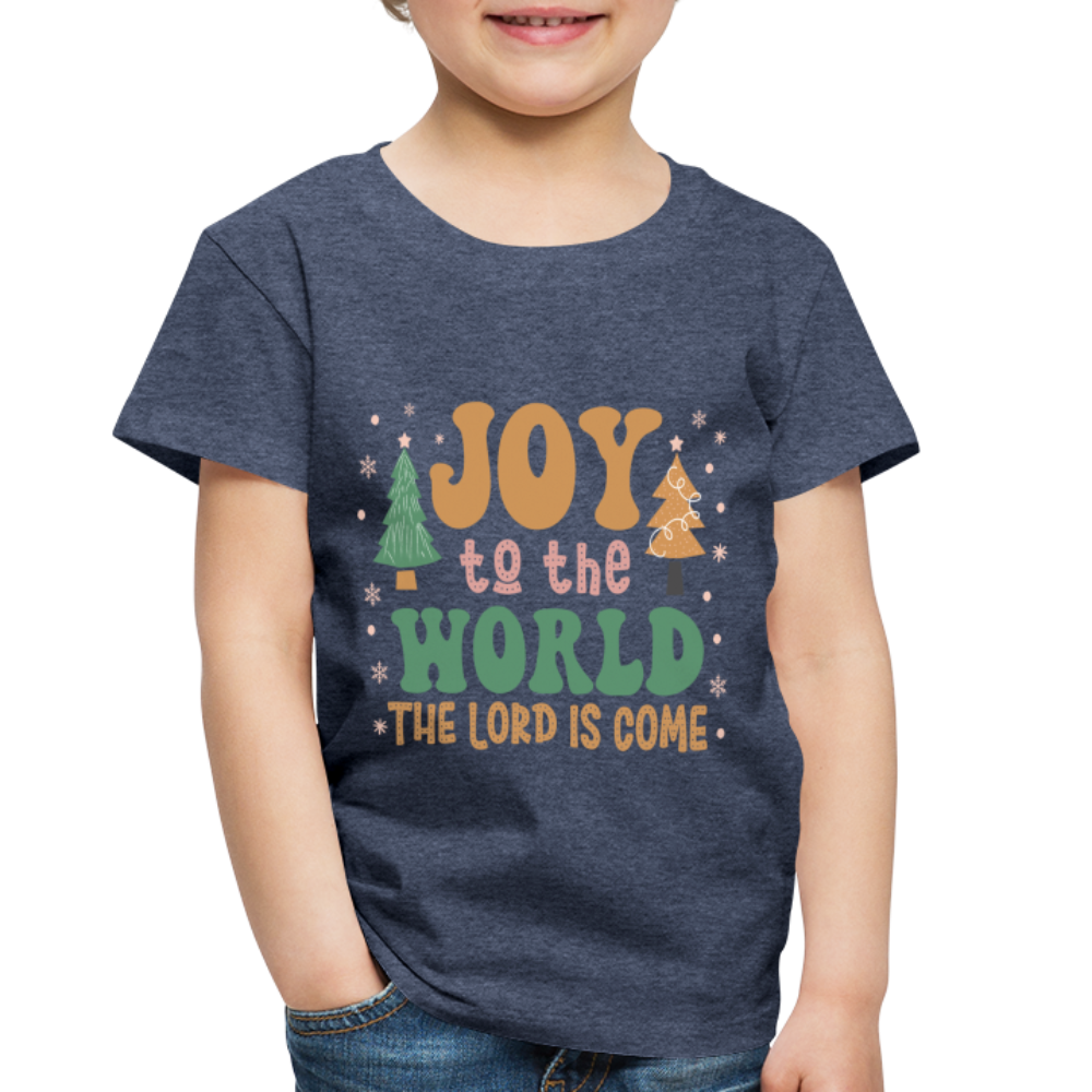 Joy to the Lord Christmas Family Toddler Premium T-Shirt - heather blue