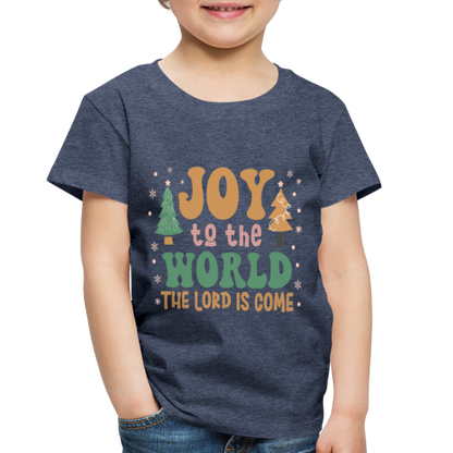 Joy to the Lord Christmas Family Toddler Premium T-Shirt - heather blue