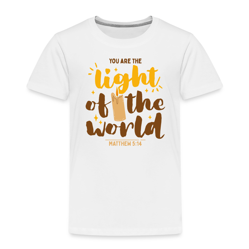 You are the Light of the World (Candle) Toddler T-Shirt - white