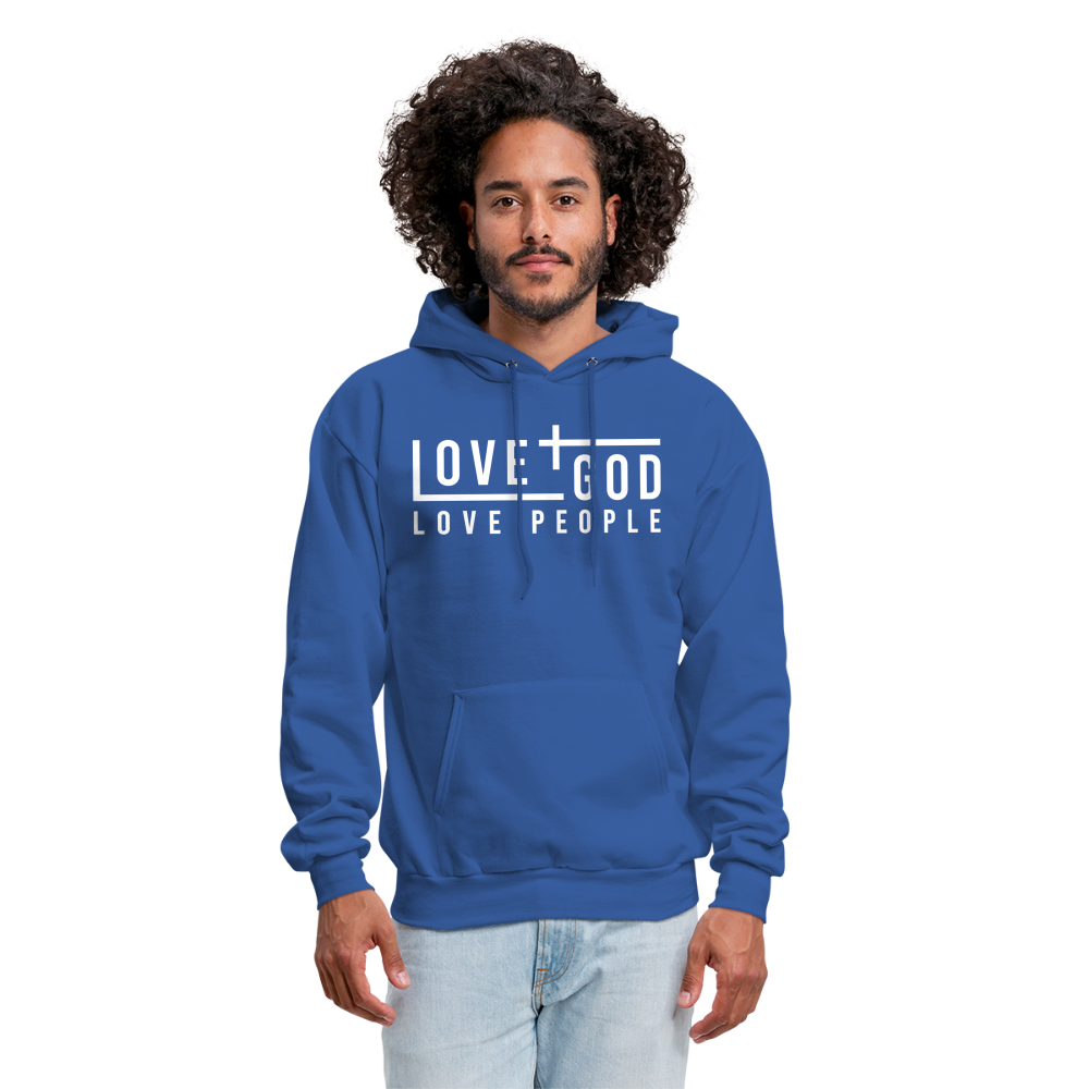 Love God Love People Men's Hoodie - royal blue