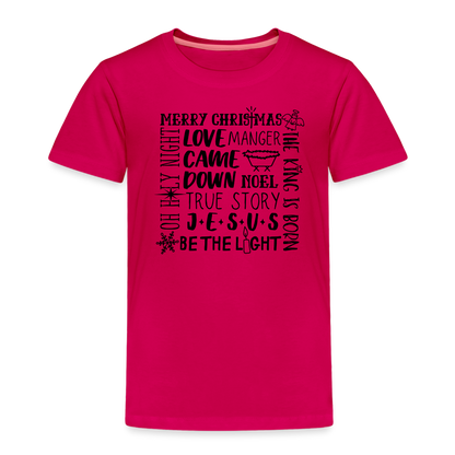 Christmas Collage Toddler T-Shirt - dark pink