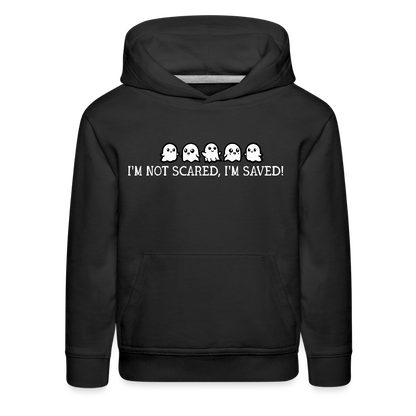 I'm Not Scared I'm Saved (W) Kid's Hoodie - black