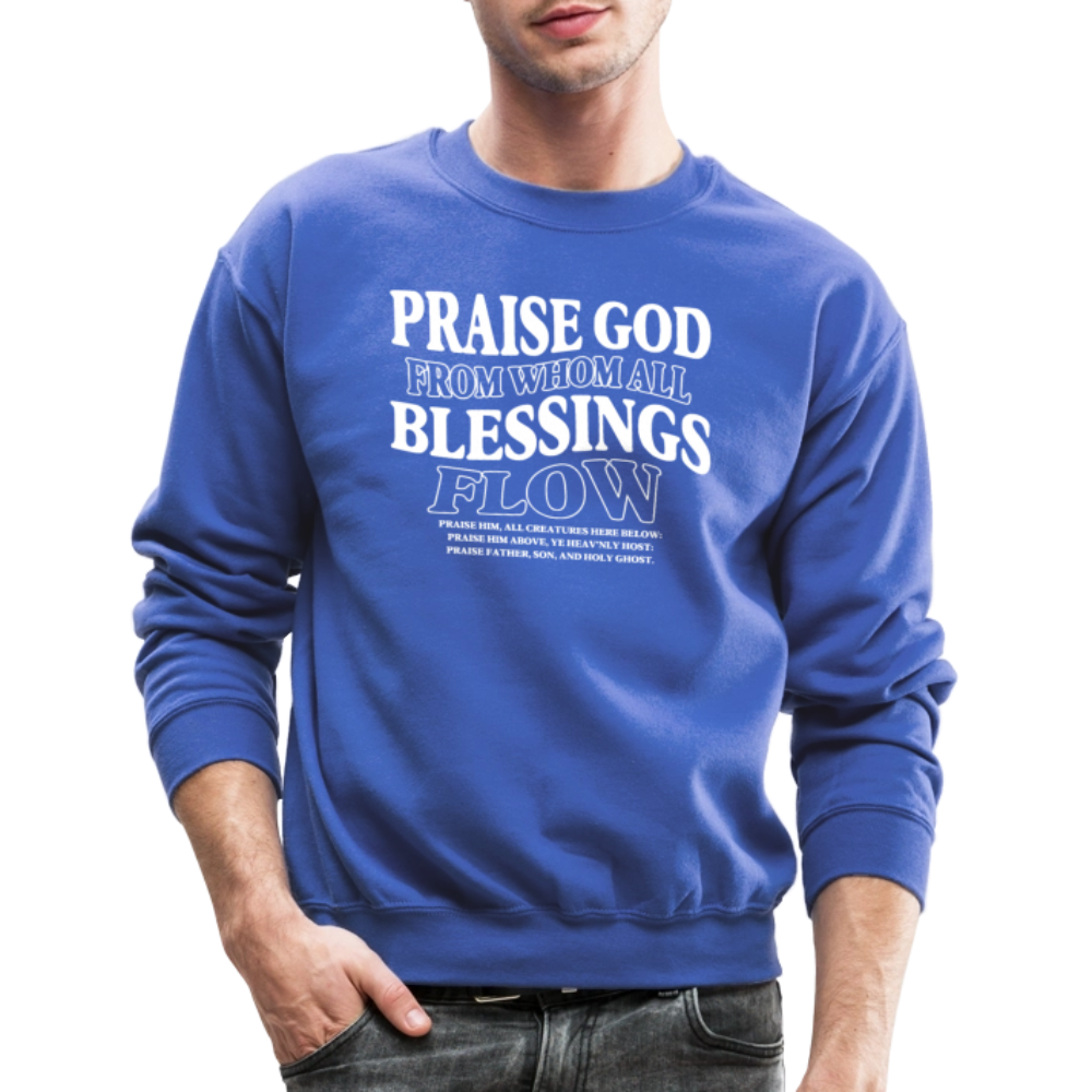 Praise God from Whom All Blessings Flow Men's Sweater - royal blue