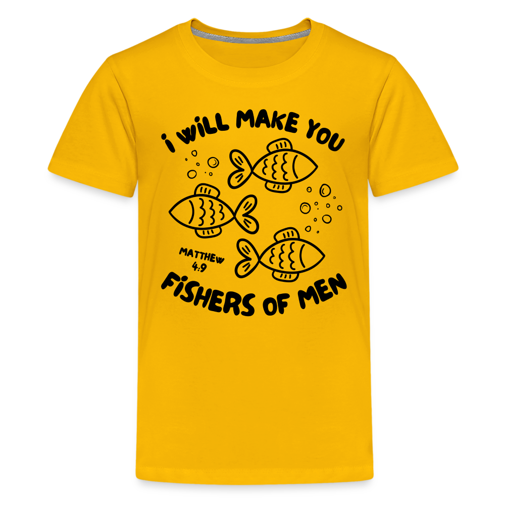 I Will Make You Fishers of Men Kid's T-Shirt - sun yellow