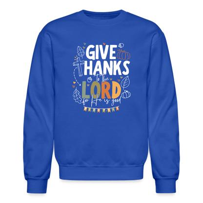 Give Thanks to the Lord (W, Color) Men's Sweater - royal blue