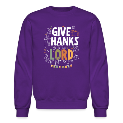 Give Thanks to the Lord (W, Color) Men's Sweater - purple