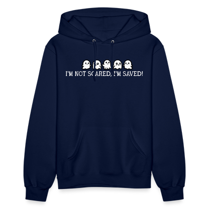 I'm Not Scared I'm Saved (W) Women's Hoodie - navy