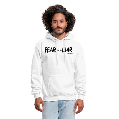 Fear is a Liar Men's Hoodie - white