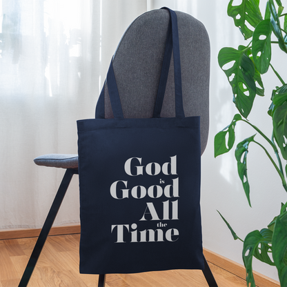 God is Good All the Time Tote Bag - navy