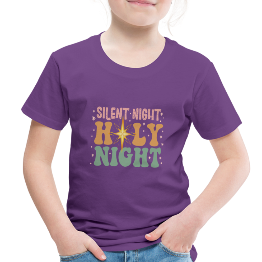 Silent Night Christmas Family Toddler Premium T-Shirt - purple