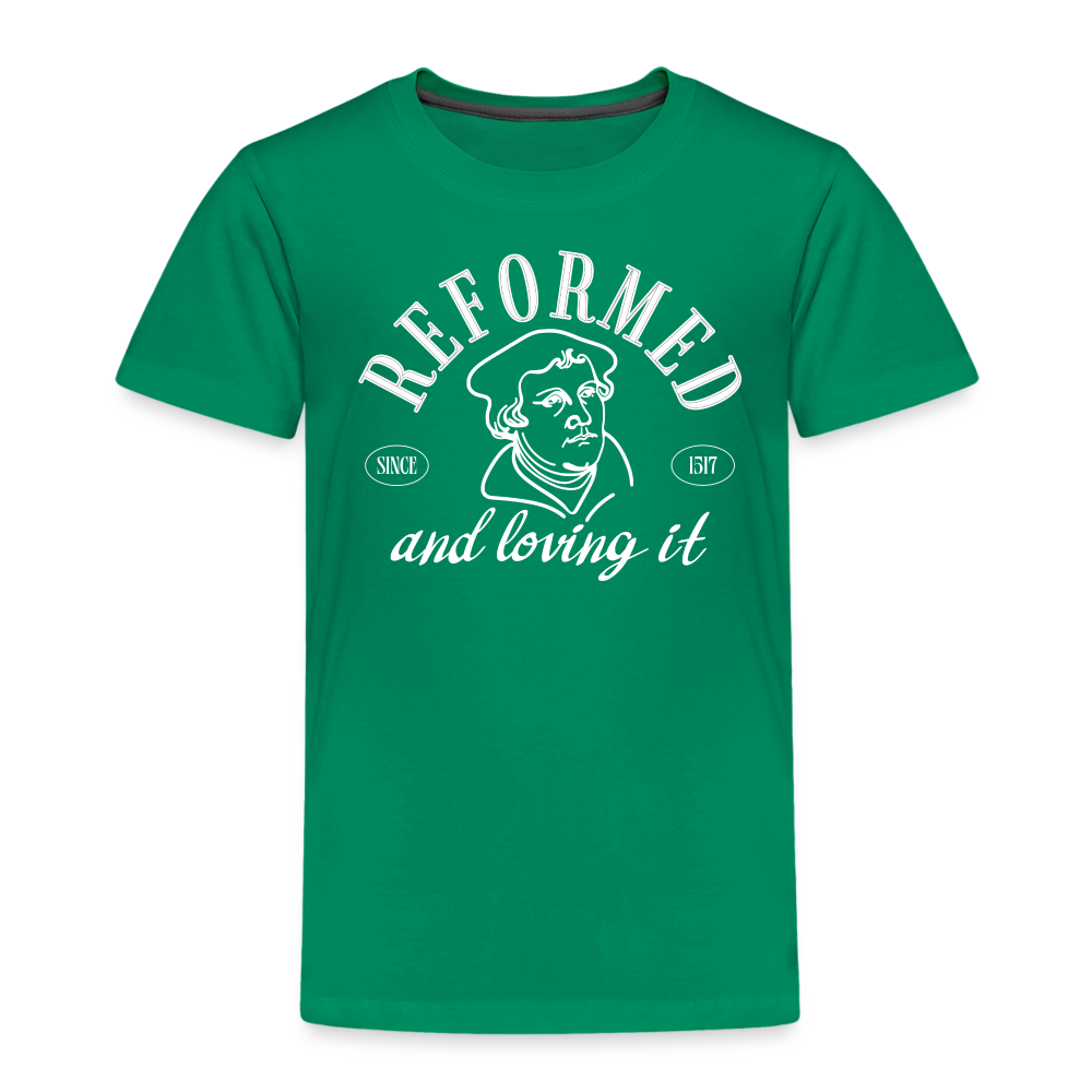 Reformed & Loving It (W) Reformation Day Toddler T-Shirt - kelly green