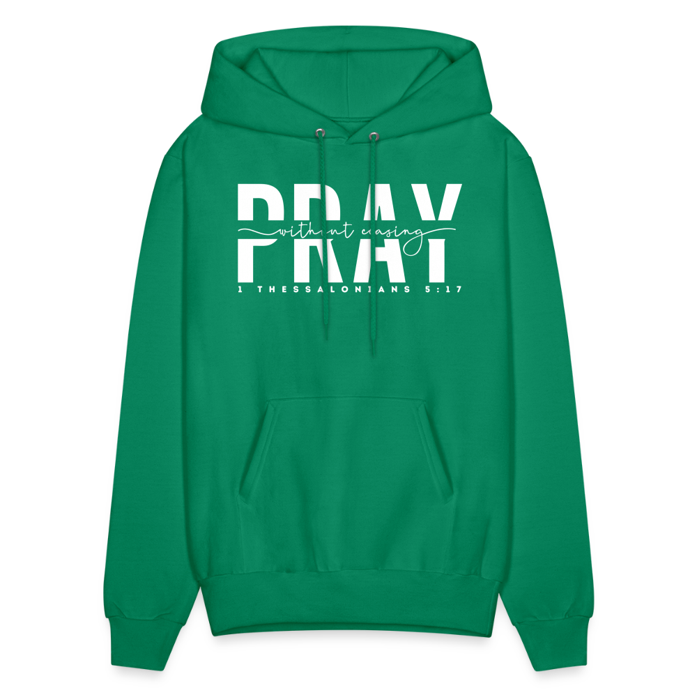 Pray Without Ceasing (W) Men's Hoodie - kelly green