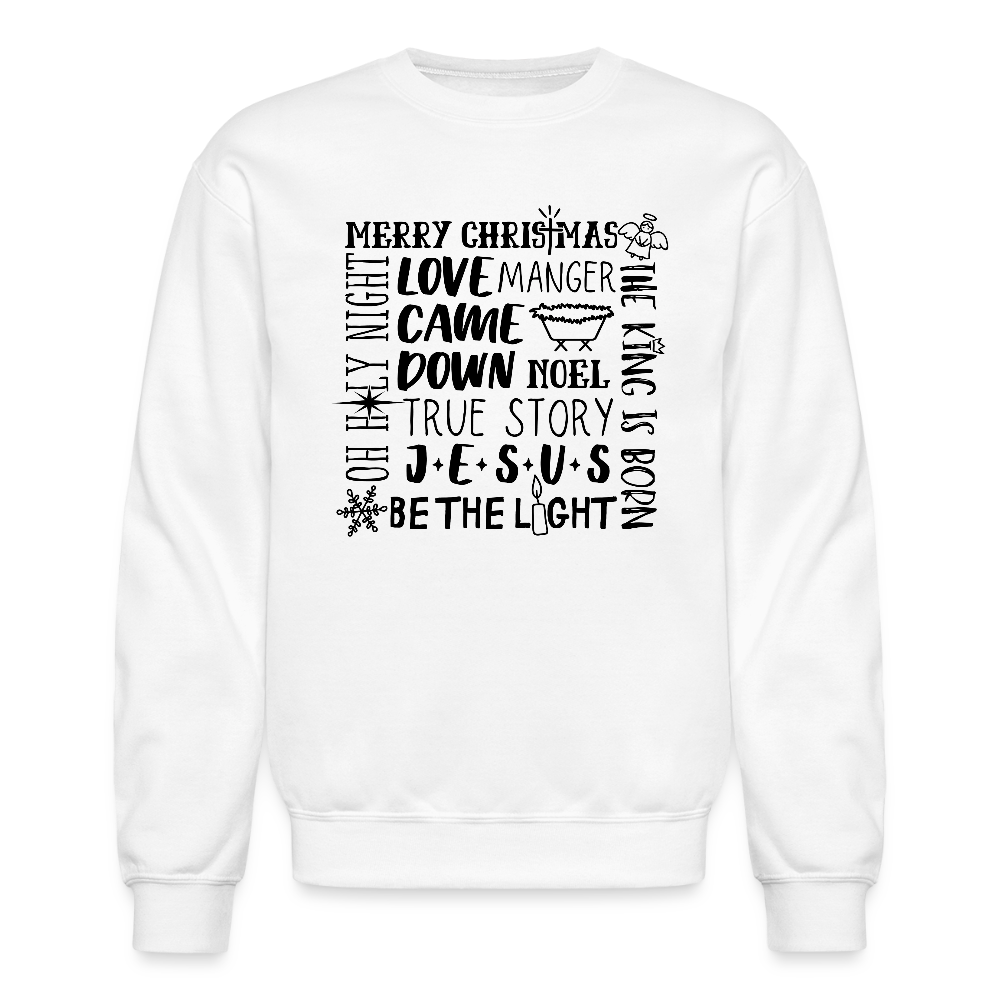 Christmas Collage Men's Sweater - white