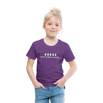 I'm Not Scared I'm Saved (W) Toddler T-Shirt - purple