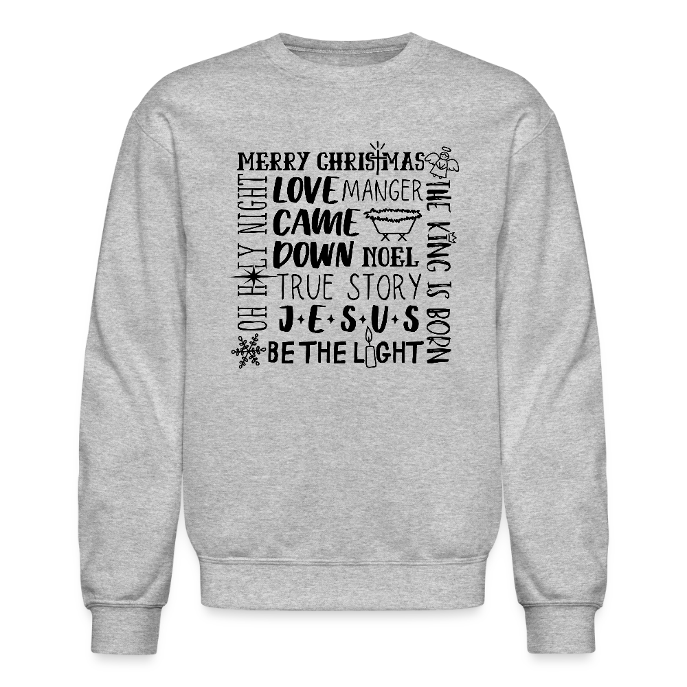 Christmas Collage Men's Sweater - heather gray