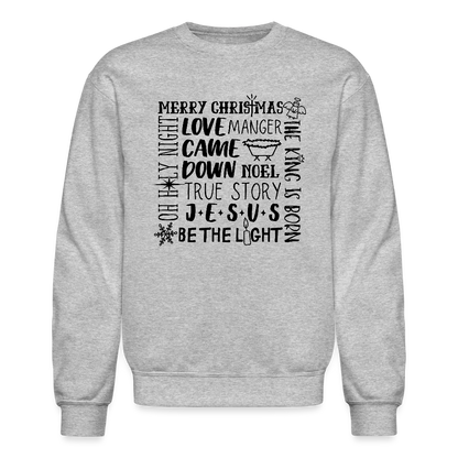 Christmas Collage Men's Sweater - heather gray