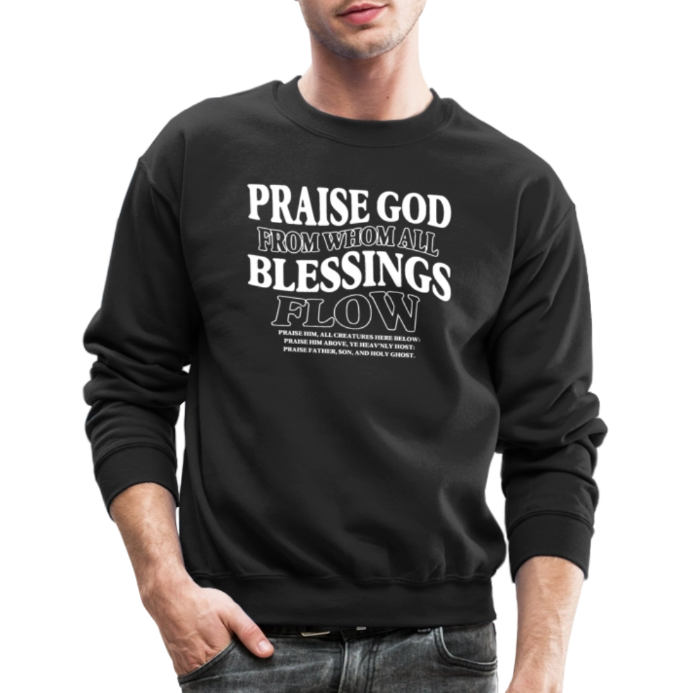 Praise God from Whom All Blessings Flow Men's Sweater - black