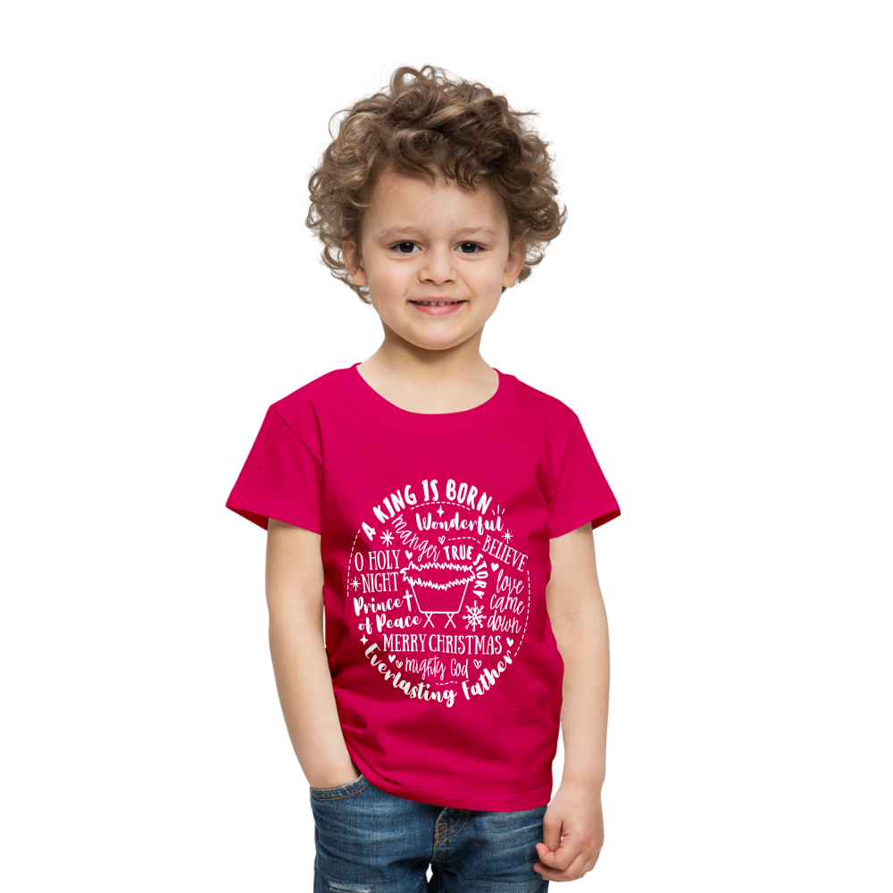 Manger Collage (W) Toddler T-Shirt - dark pink