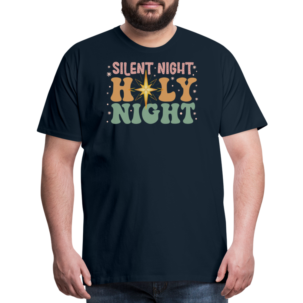 Silent Night Christmas Family Men's Premium T-Shirt - deep navy