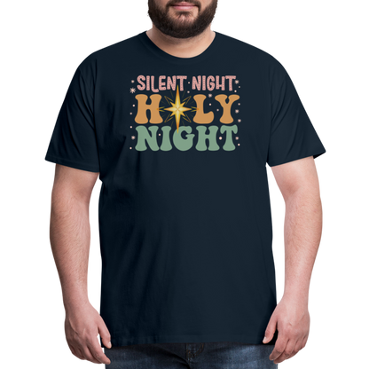 Silent Night Christmas Family Men's Premium T-Shirt - deep navy