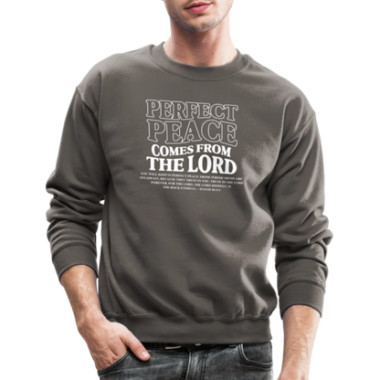 Perfect Peace Comes from the Lord Men's Sweater - asphalt gray