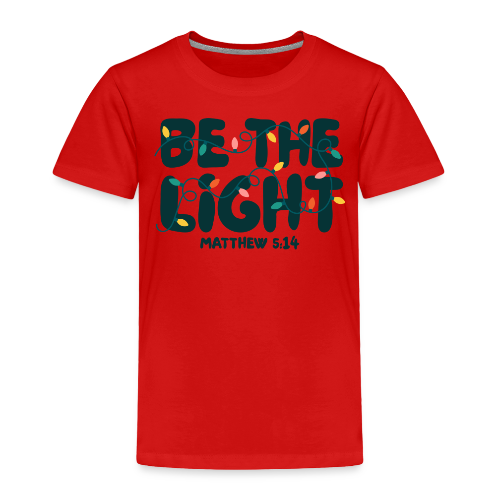 Be the Light Christmas Toddler Shirt - red