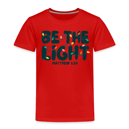 Be the Light Christmas Toddler Shirt - red