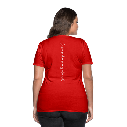 Jesus has My Back Women's T-Shirt - red