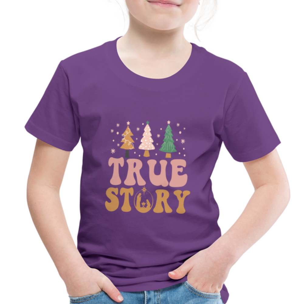 True Story Christmas Family Toddler Premium T-Shirt - purple