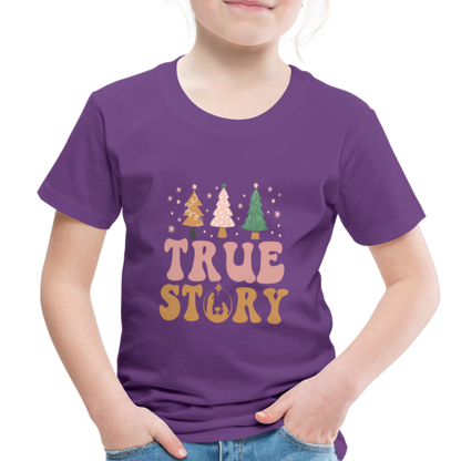 True Story Christmas Family Toddler Premium T-Shirt - purple