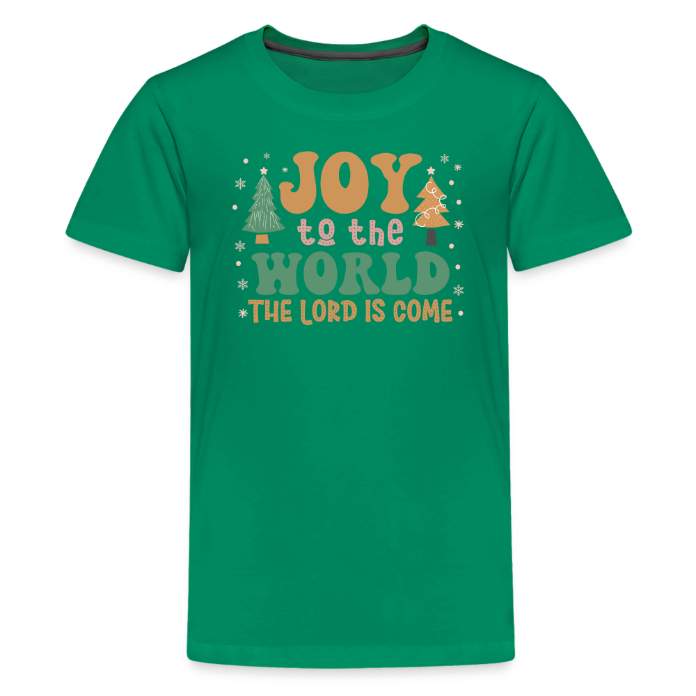 Joy to the World Christmas Family Kids' Premium T-Shirt - kelly green