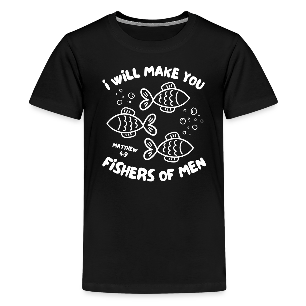 I Will Make You Fishers of Men (W) Kid's T-Shirt - black