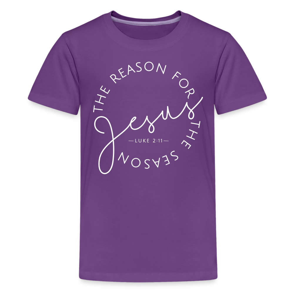 The Reason for the Season (W) Christmas Kids' Premium T-Shirt - purple