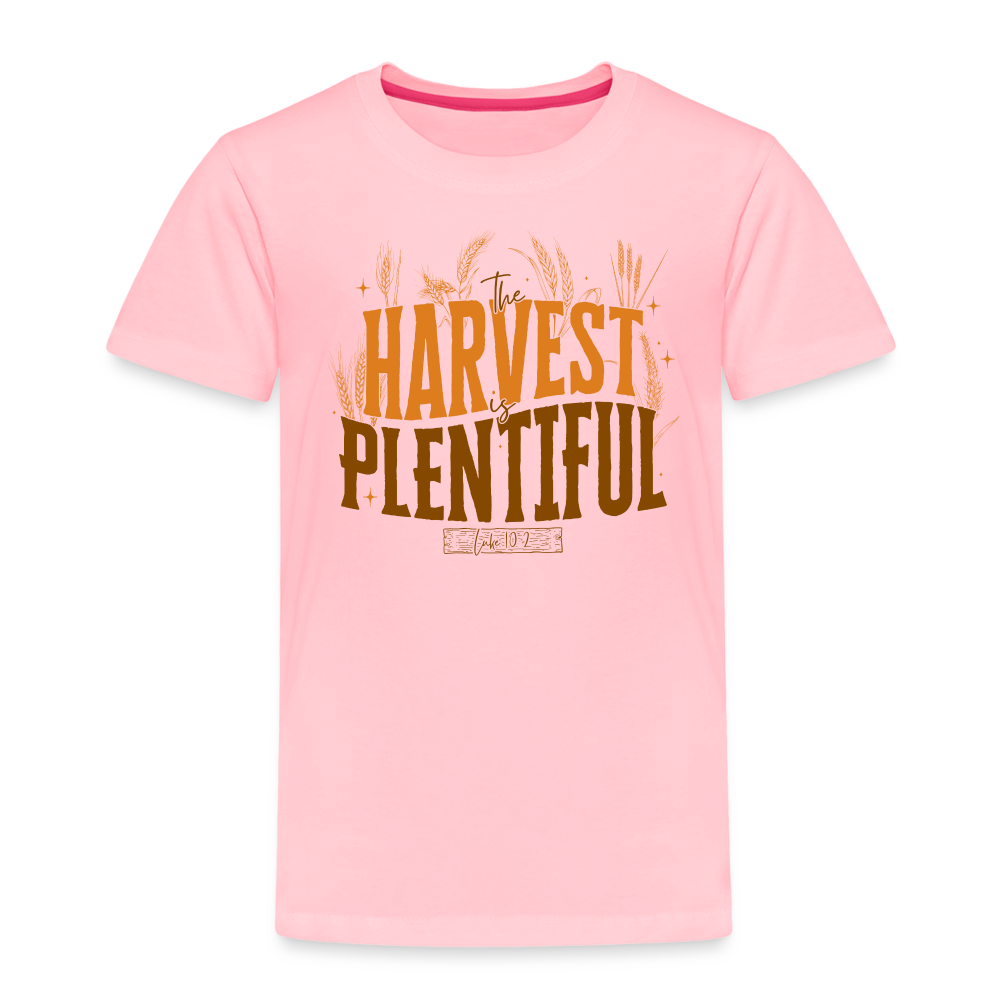 The Harvest is Plentiful (Color) Toddler T-Shirt - pink