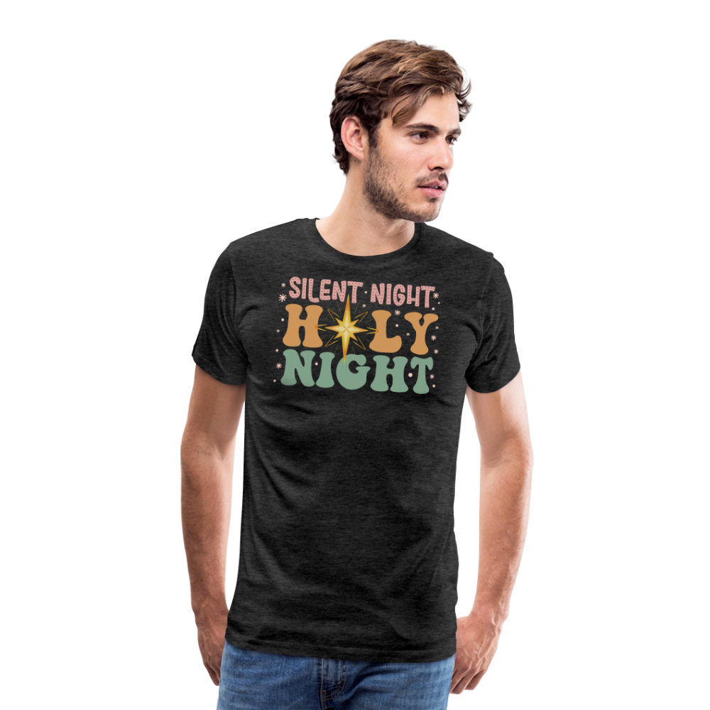 Silent Night Christmas Family Men's Premium T-Shirt - charcoal grey