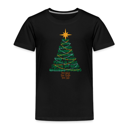 Names of Jesus Christmas Tree Toddler Shirt - black