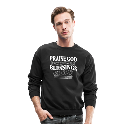 Praise God from Whom All Blessings Flow Men's Sweater - black