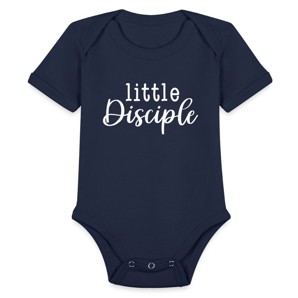 Little Disciple (Script) Baby Onesie Bodysuit - dark navy