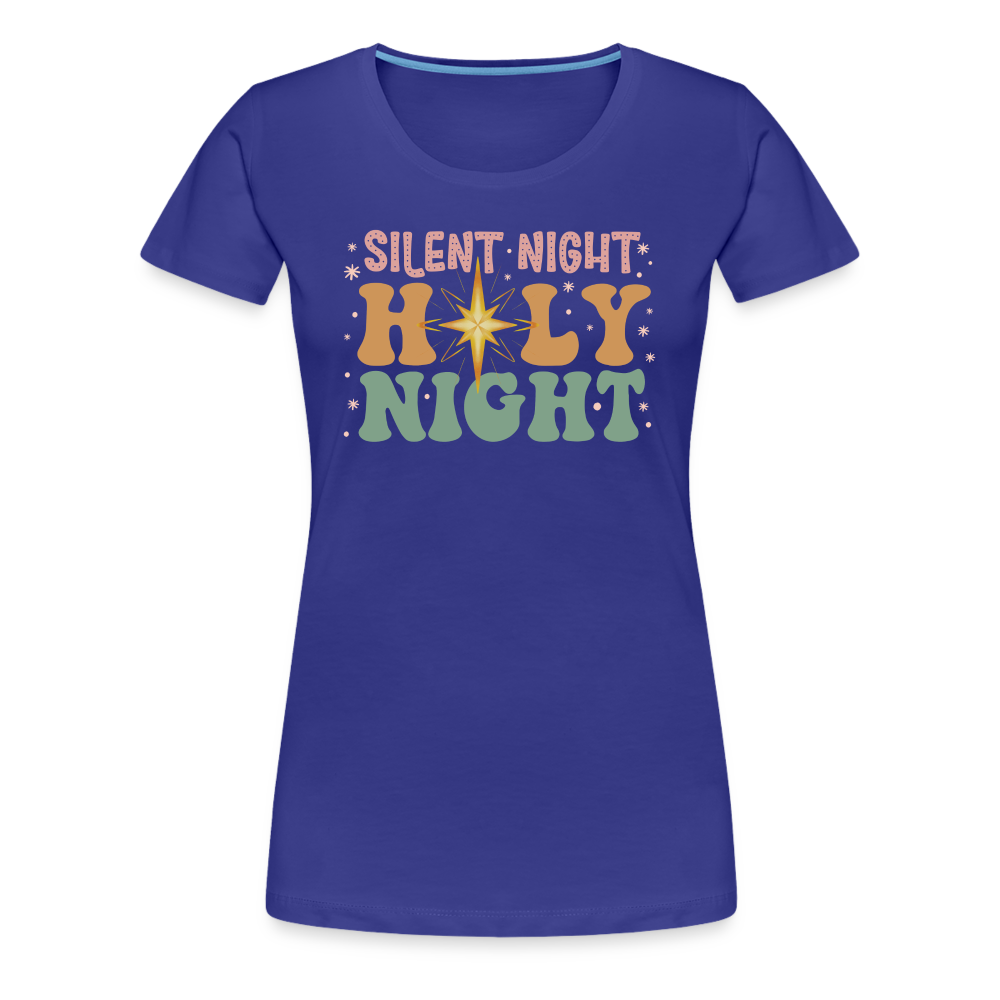 Silent Night Christmas Family Women’s Premium T-Shirt - royal blue