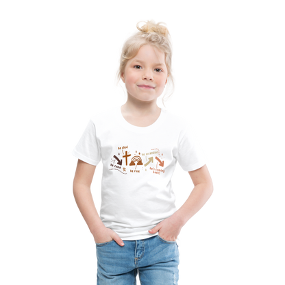 He Came He Died He Rose (Boho) Toddler T-Shirt - white