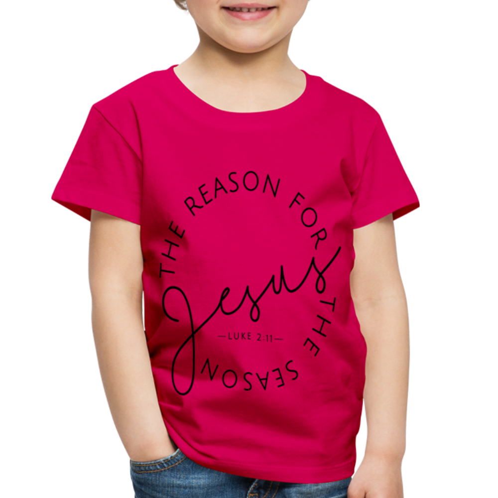 The Reason for the Season Christmas Family Toddler Shirt - dark pink