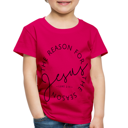 The Reason for the Season Christmas Family Toddler Shirt - dark pink