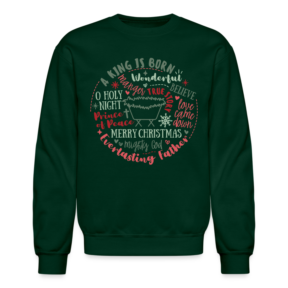 Manger Collage (RG) Men's Sweater - forest green