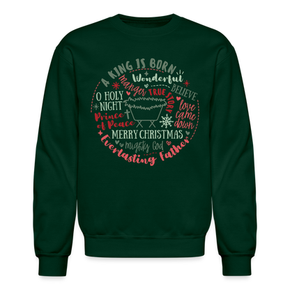 Manger Collage (RG) Men's Sweater - forest green