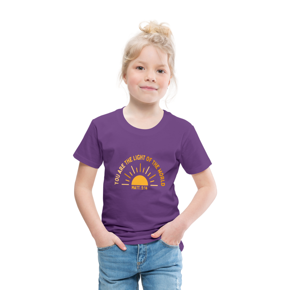 You are the Light of the World Toddler Premium T-Shirt - purple