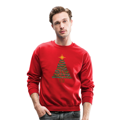 Names of Jesus Christmas Tree Men's Sweater - red