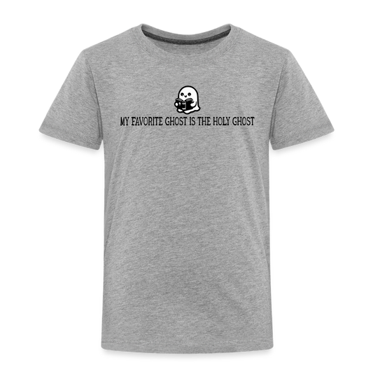 My Favorite Ghost is the Holy Ghost (Bible) Toddler T-Shirt - heather gray