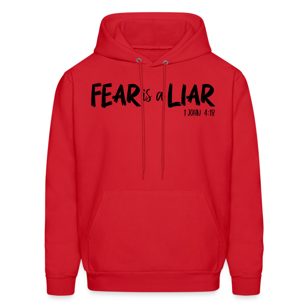 Fear is a Liar Men's Hoodie - red