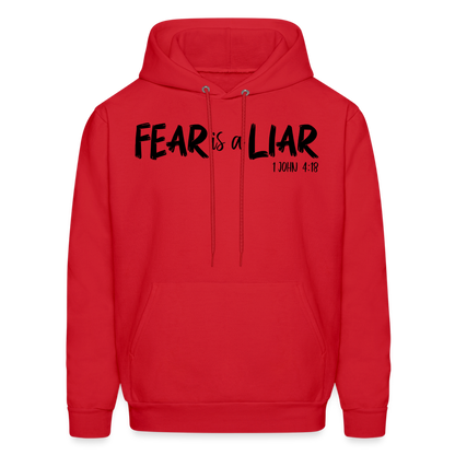 Fear is a Liar Men's Hoodie - red