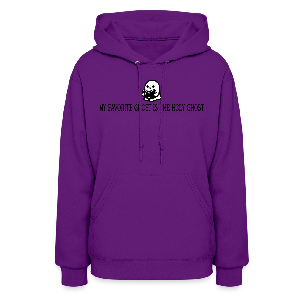 My Favorite Ghost is the Holy Ghost (Bible) Women's Hoodie - purple